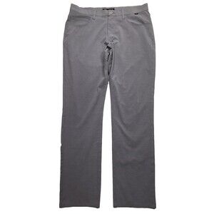TRAVIS MATHEW Slacks Golf Pant Men 34x32 Gray Micro Stripe Performance Fabric